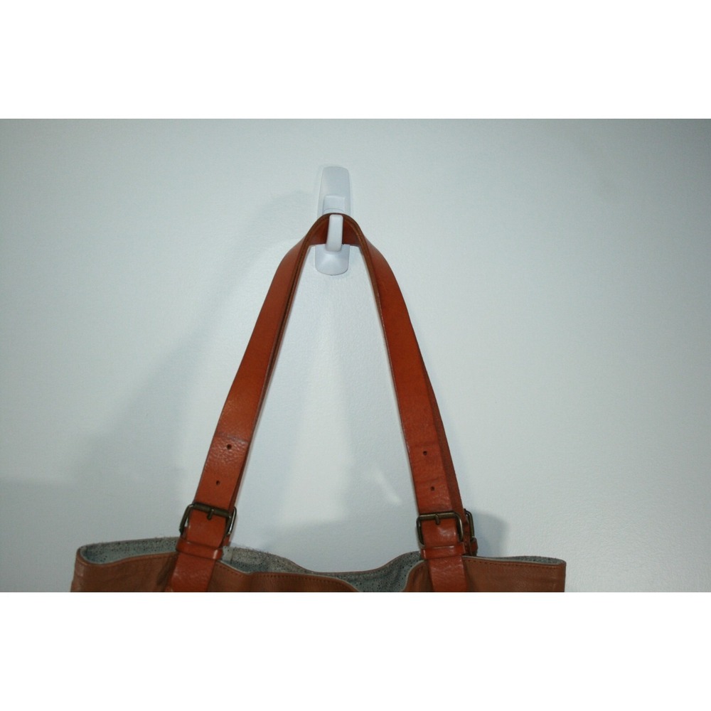 Maurizio Taiuti Brown Orange Leather Women's Tote Handbag Purse - Picture 3 of 12